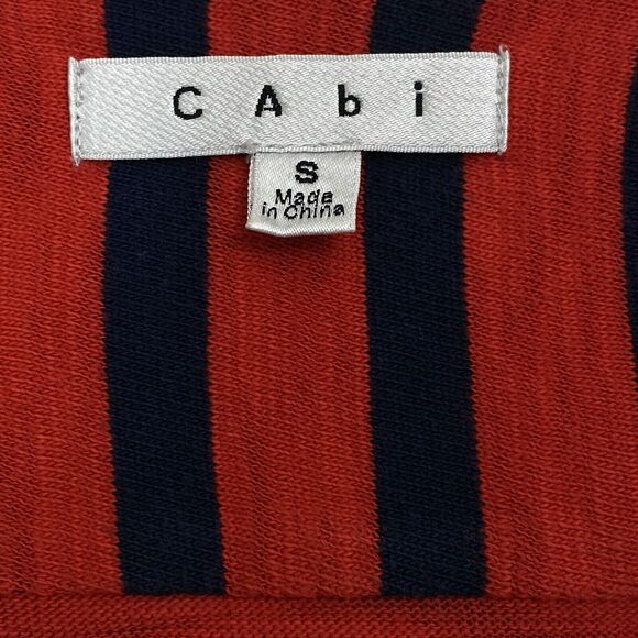 CAbi Stripe Blazer Jacket Women's Small Red Blue Button Up Collared Yacht Club - Picture 3 of 6